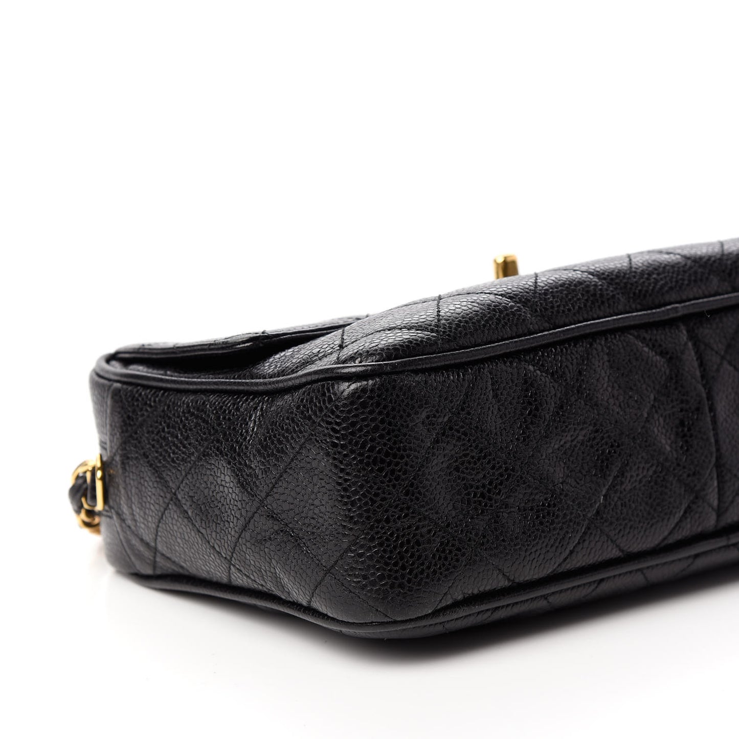 Caviar Quilted Camera Case Black