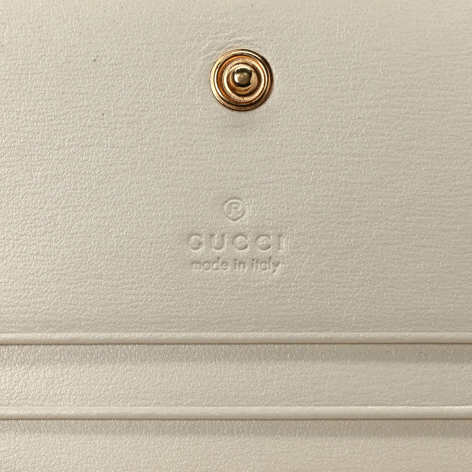 Gucci Boarded Plutone Calfskin Horsebit 1955 Card Case Wallet Mystic White 6 of 7