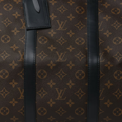 Louis Vuitton Monogram Macassar Keepall Bandouliere 55 7 of 10