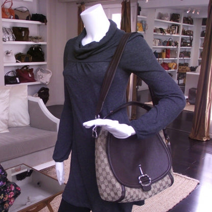 Gucci Monogram Techno Horsebit Large Flap Bag 2 of 11