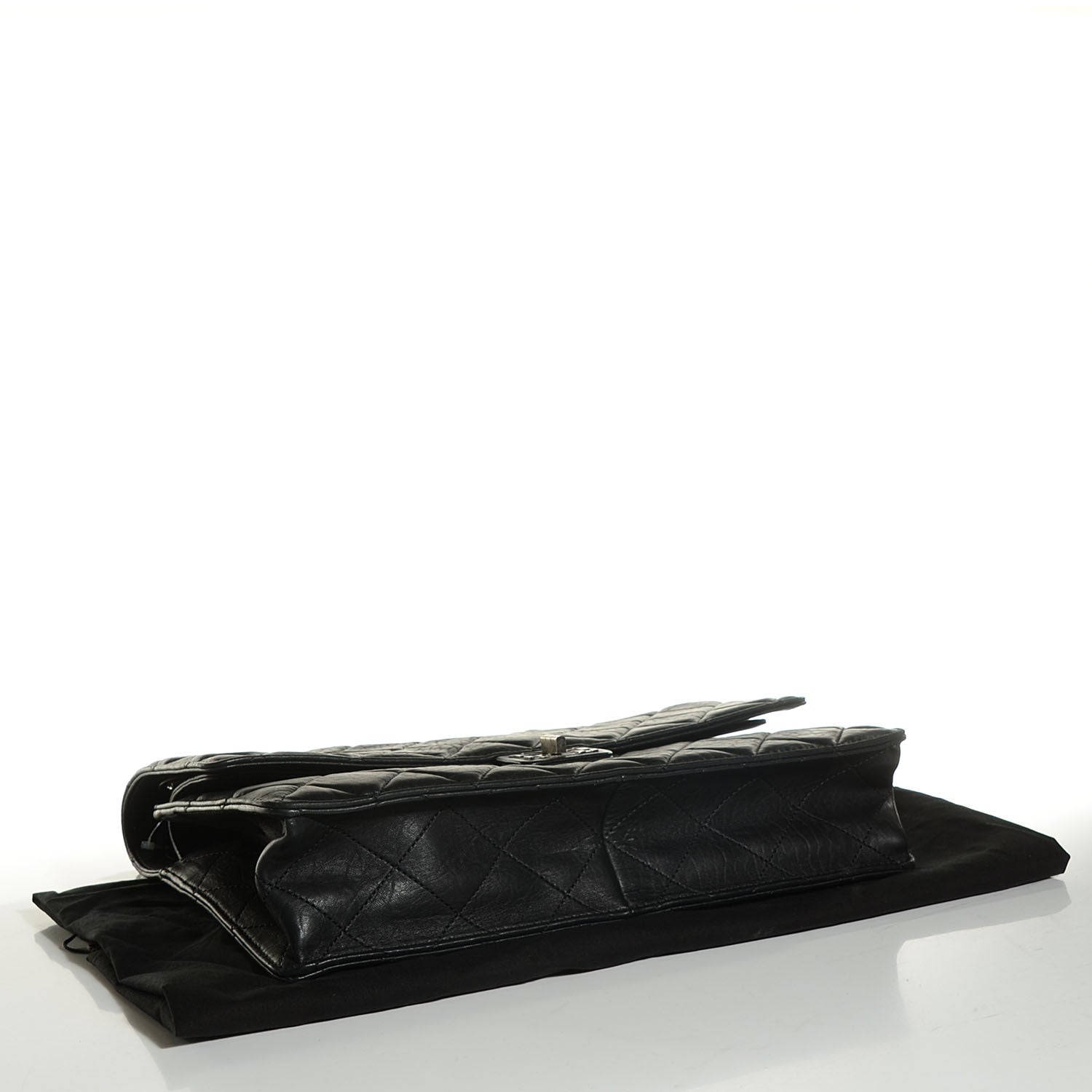 Chanel Washed Lambskin Maxi Take Away Flap Bag Black 8 of 16