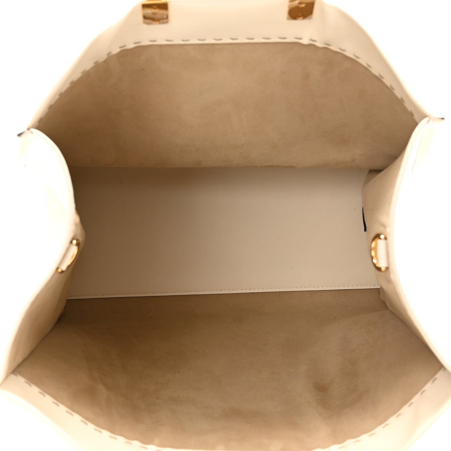 Fendi Vitello King Plexiglass Logo Embossed Large Fendi Sunshine Shopper Tote White Ice 5 of 10