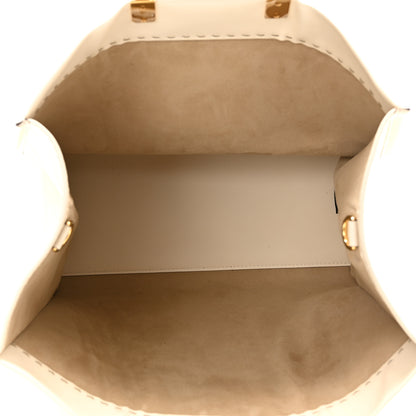 Fendi Vitello King Plexiglass Logo Embossed Large Fendi Sunshine Shopper Tote White Ice 5 of 10