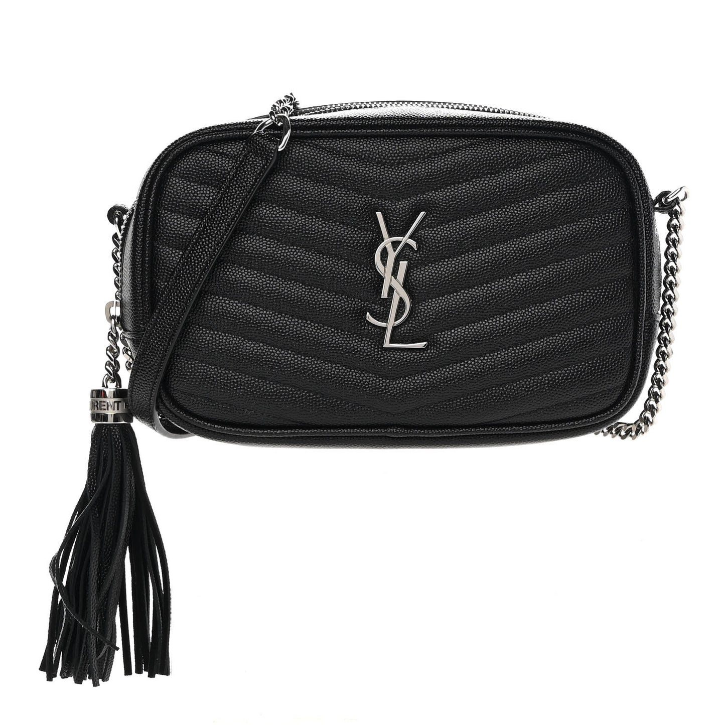Grain De Poudre Matelasse Monogram Mini Lou Camera Bag Black