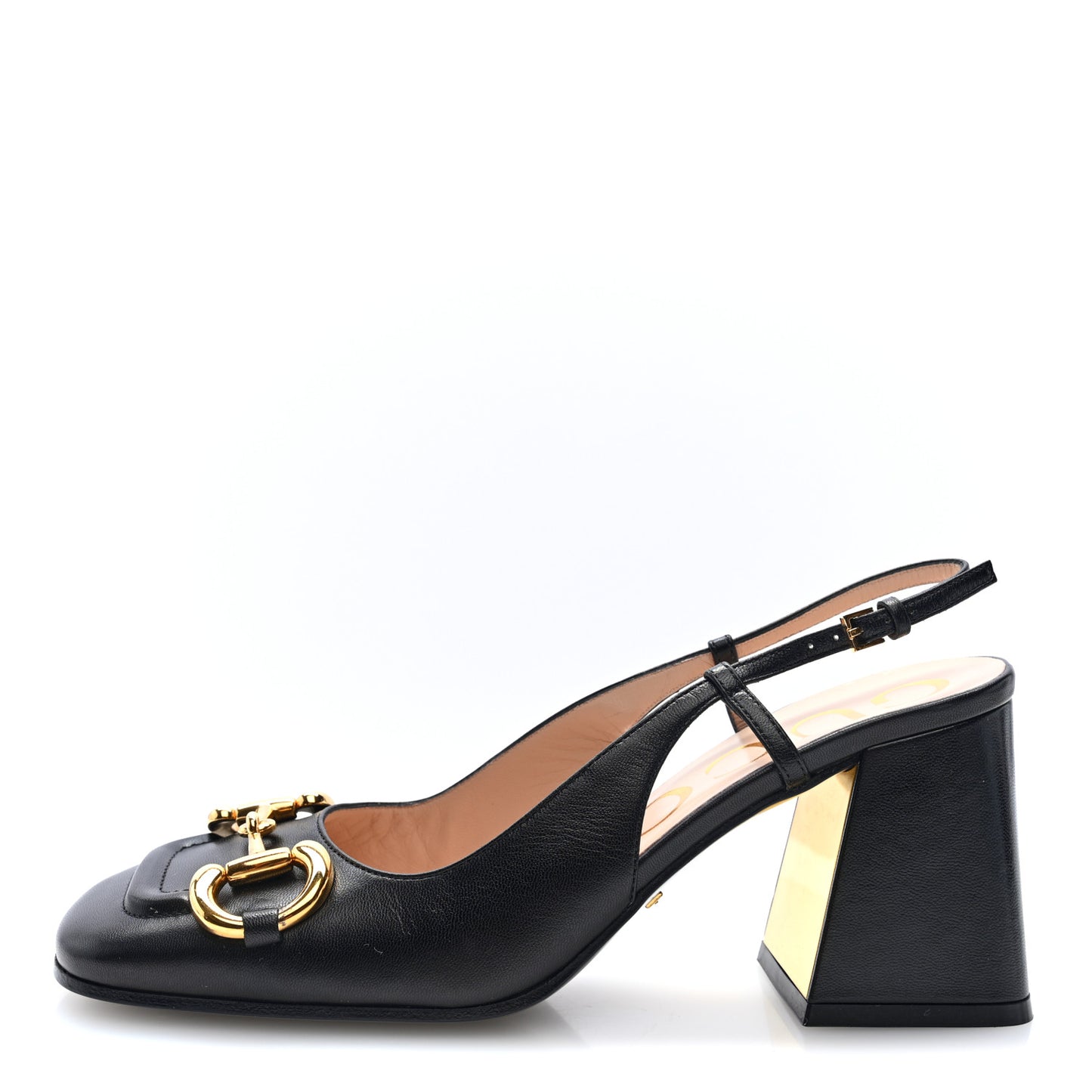 Malaga Kid Horsebit 75mm Slingback Pumps 37 Black