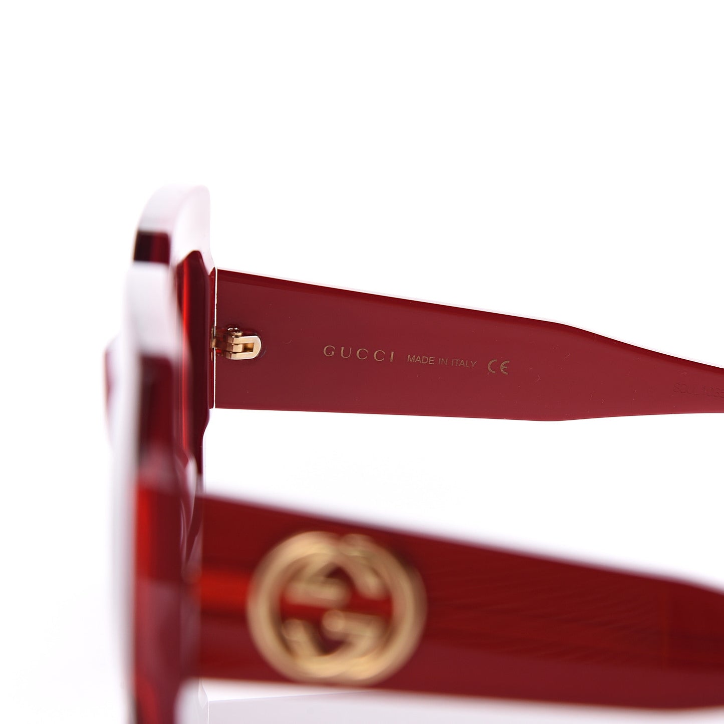 Square Web Frame GG0178S Sunglasses Red