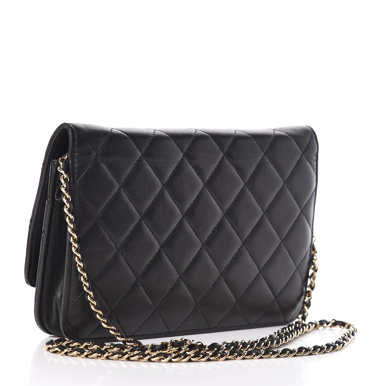 Chanel Lambskin Quilted Golden Class Wallet on Chain WOC Black 5 of 39