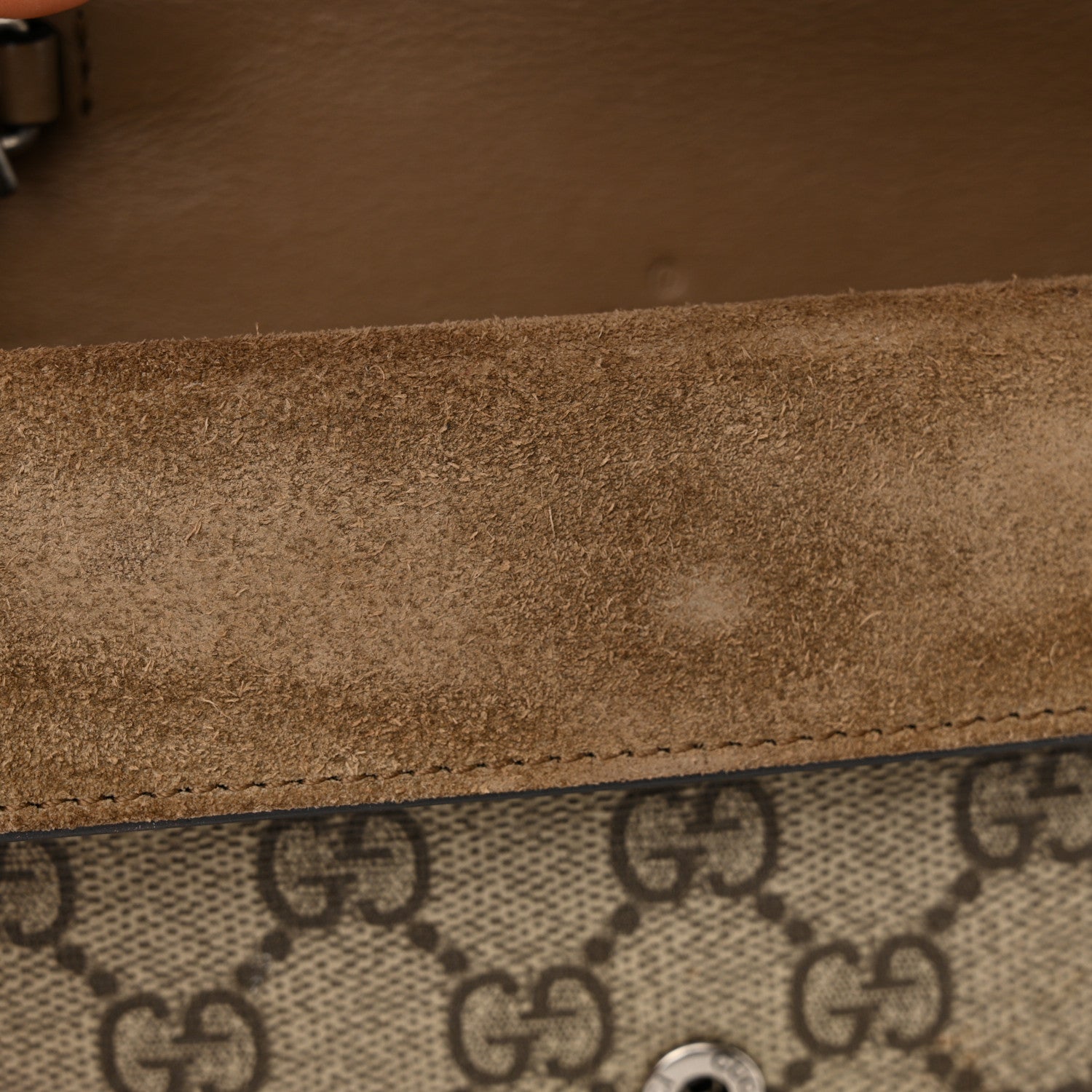 Gucci GG Supreme Monogram Super Mini Dionysus Shoulder Bag Taupe 10 of 12