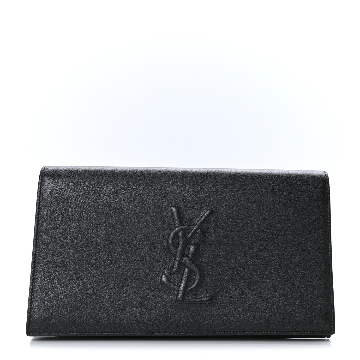 Saint Laurent Calfskin Monogram Large Belle De Jour Clutch Black 1 of 9