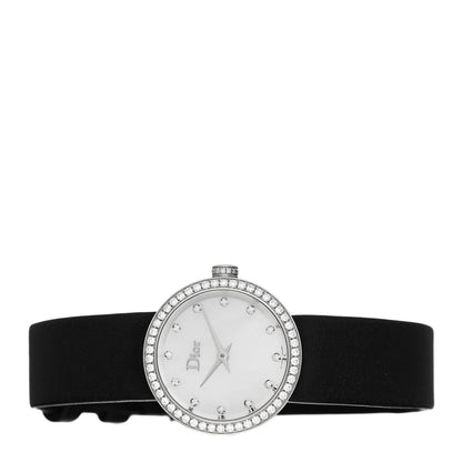 Christian Dior Stainless Steel Satin Diamond Bezel Mother of Pearl 25mm La D De Dior Quartz Watch 2 of 4