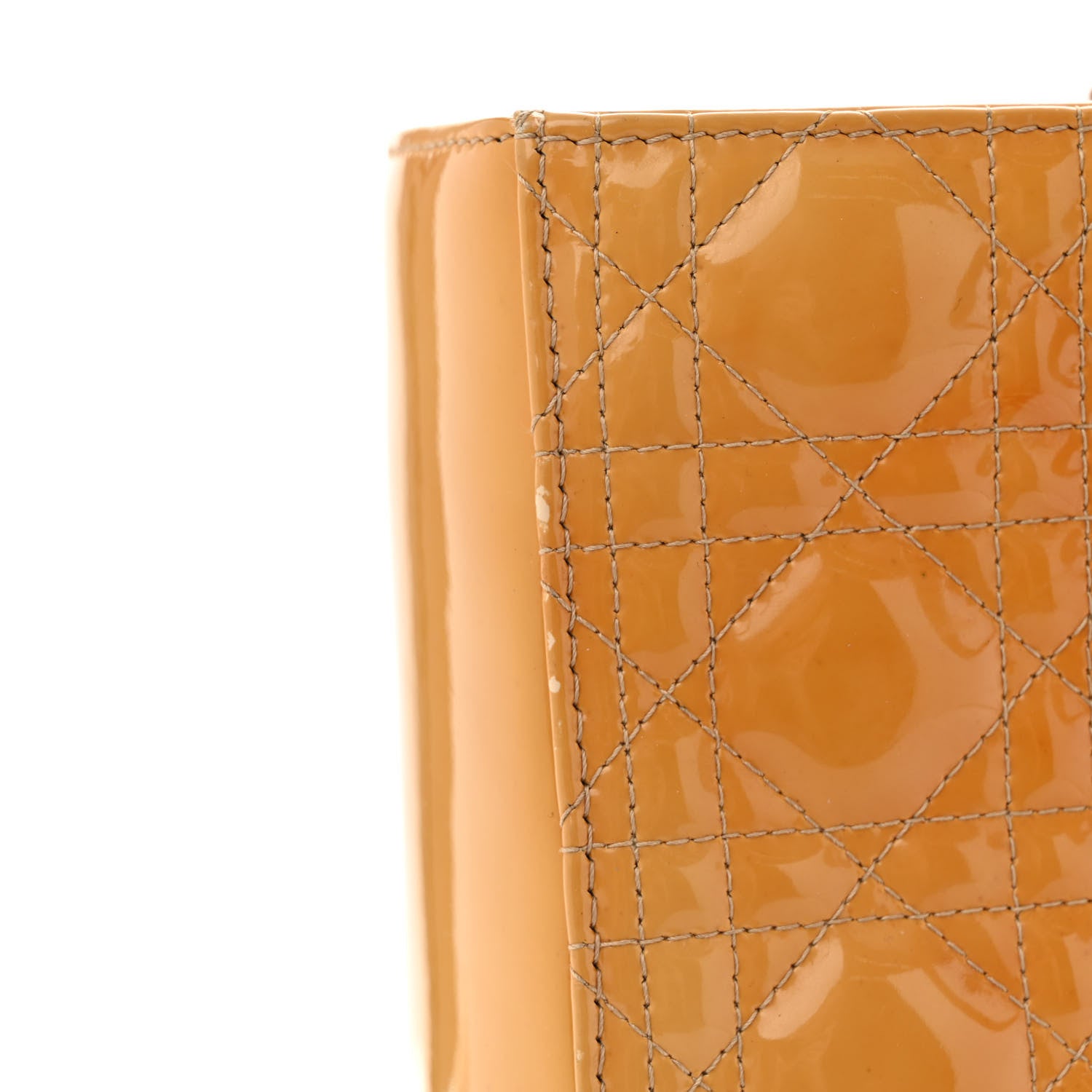 Christian Dior Patent Cannage Large Lady Dior Yellow 15 of 15