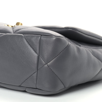 Chanel Lambskin Quilted Medium Chanel 19 Flap Dark Grey 9 of 9