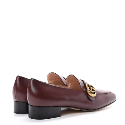 Gucci Malaga Kid Womens GG Marmont Loafers 42 Vintage Bordeaux 4 of 8