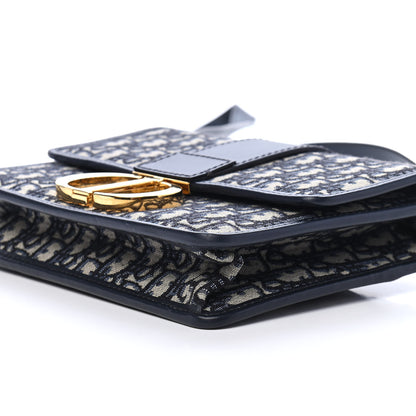 Christian Dior Oblique 30 Montaigne Flap Bag Blue 9 of 10