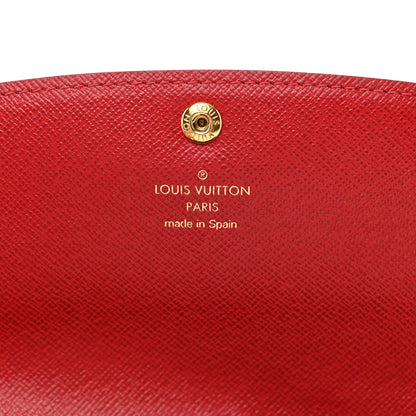 Louis Vuitton Damier Ebene Emilie Wallet Red 6 of 8