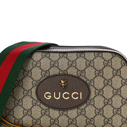 Gucci GG Supreme Monogram Web Neo Vintage Shoulder Bag Beige New Acero Crop 8 of 21
