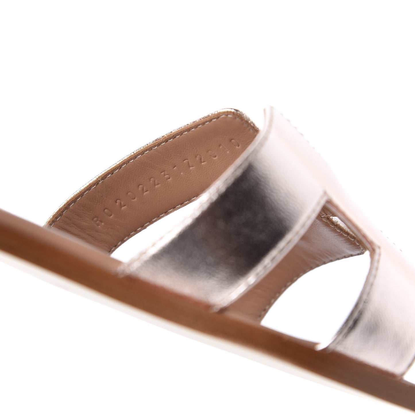 Metallic Nappa Oran Sandals 36.5 Rose Dore