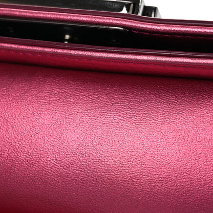 Chanel Metallic Patent Calfskin Quilted Small Boy Flap Pink 12 of 13