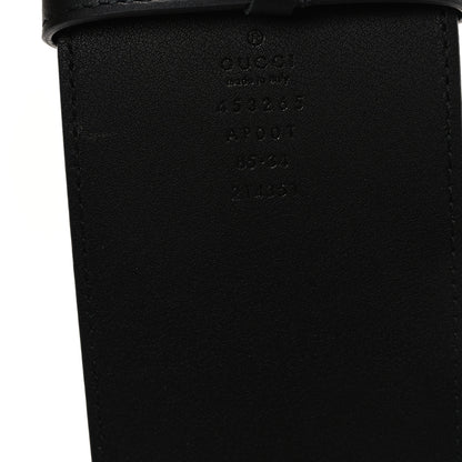 Gucci Calfskin Double G Wide Belt 85 34 Black 3 of 4