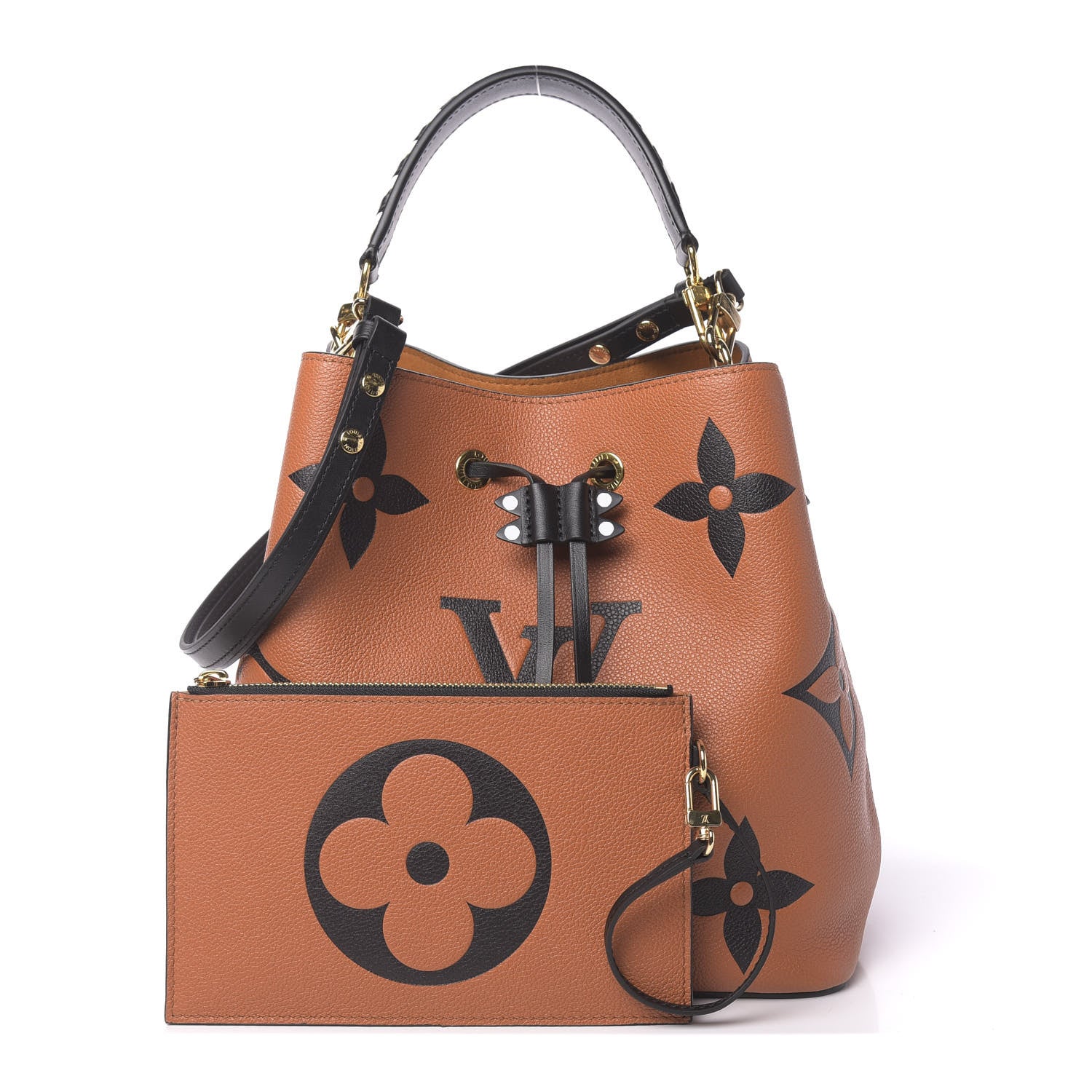 Louis Vuitton Empreinte Monogram Giant Crafty Neonoe MM Caramel Black 1 of 12