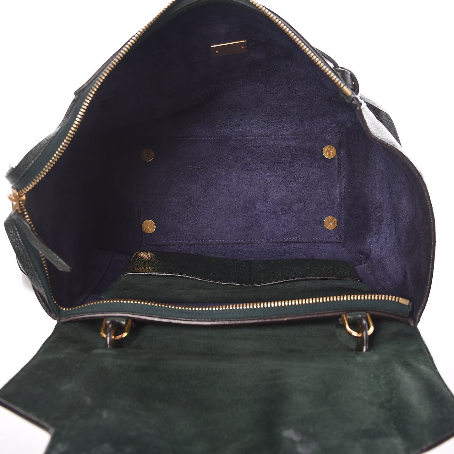 Goatskin Smooth Calfskin Mini Belt Bag Dark Green