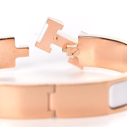 Hermes Enamel Narrow Clic Clac H Bracelet PM White 4 of 6