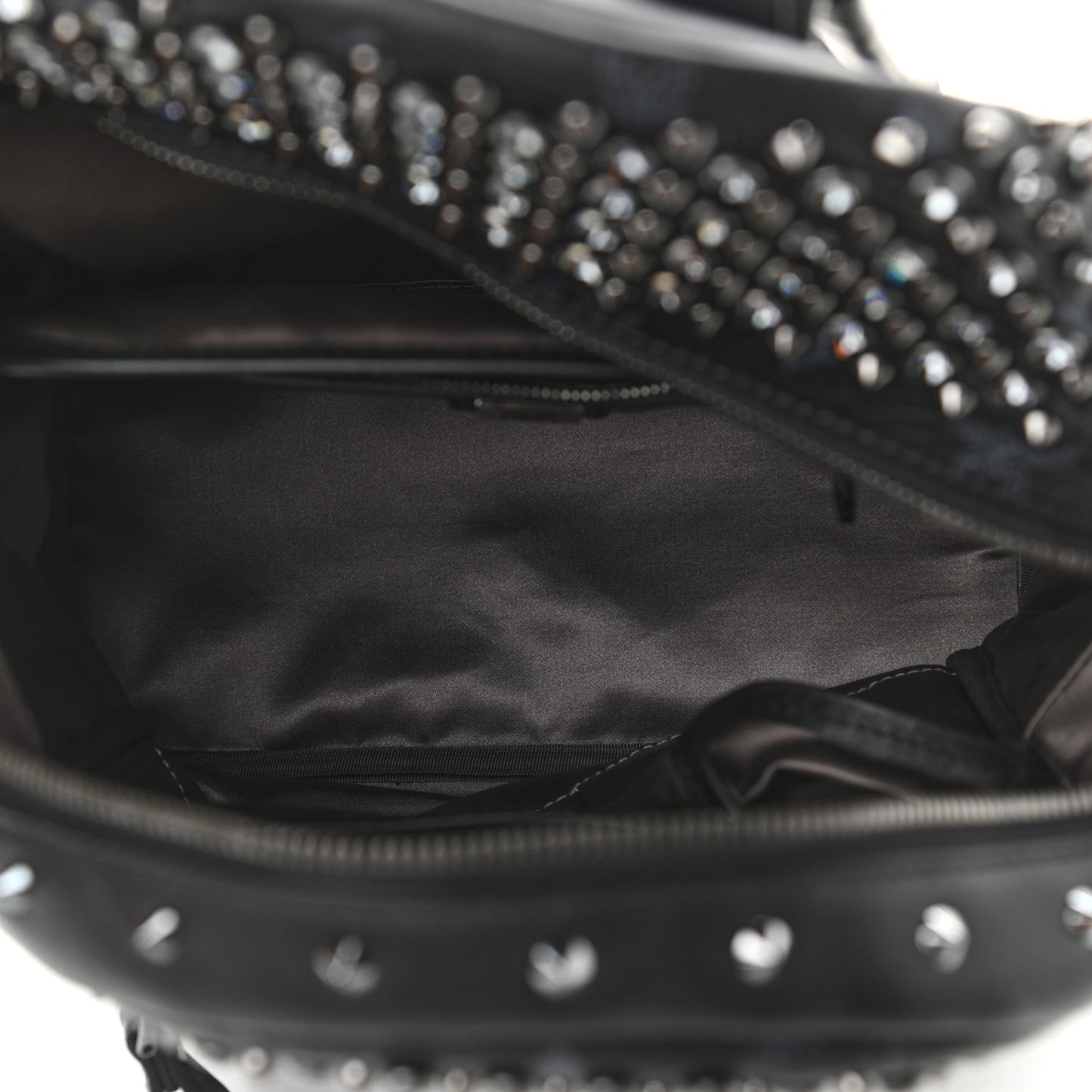 Visetos Swarovski Studded Small Diamond Backpack Black