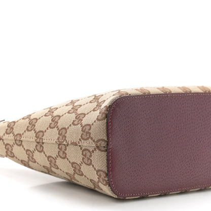 Gucci Monogram Classic Ring Hobo Burgundy 9 of 11