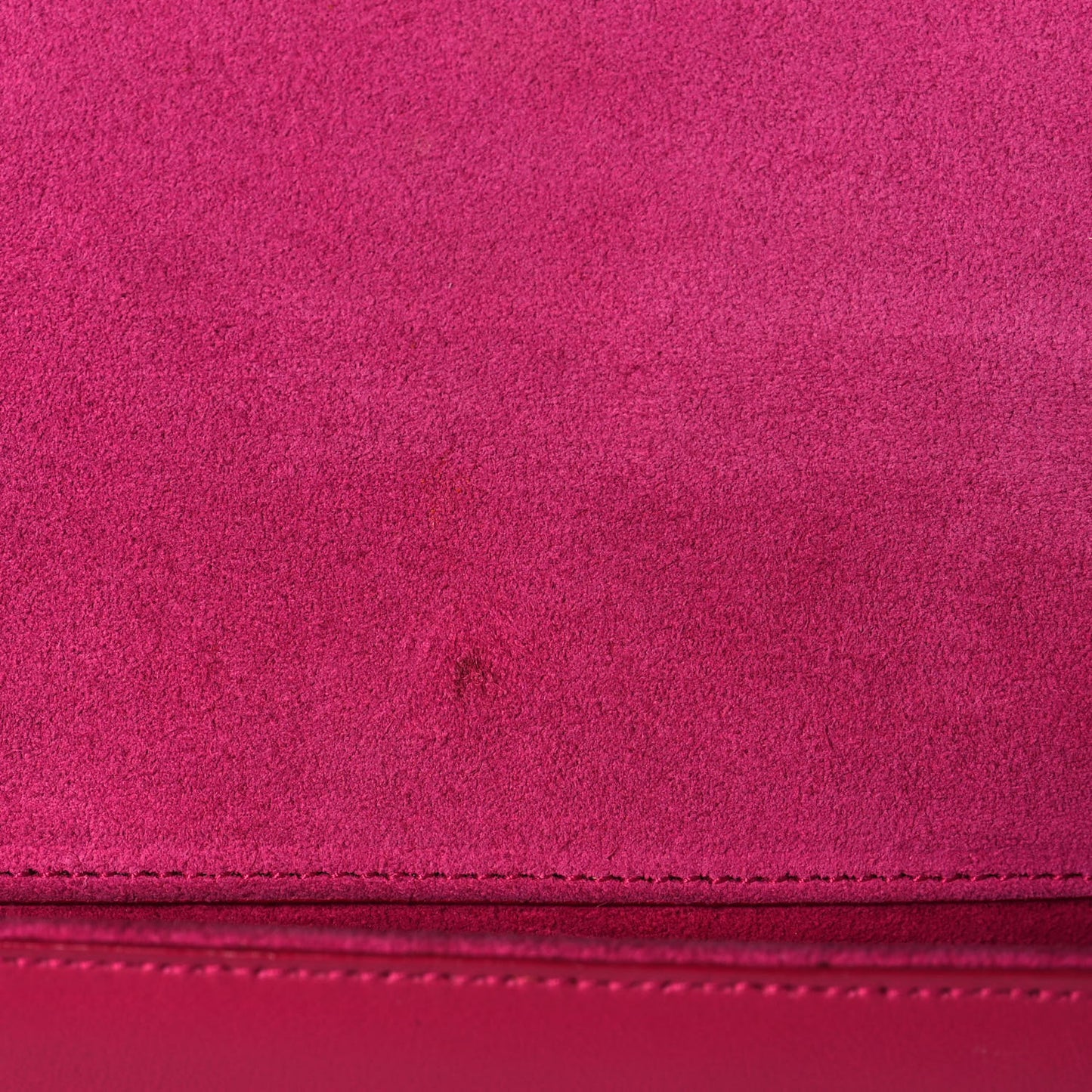 Calfskin Classic Y Ligne Clutch Fuchsia