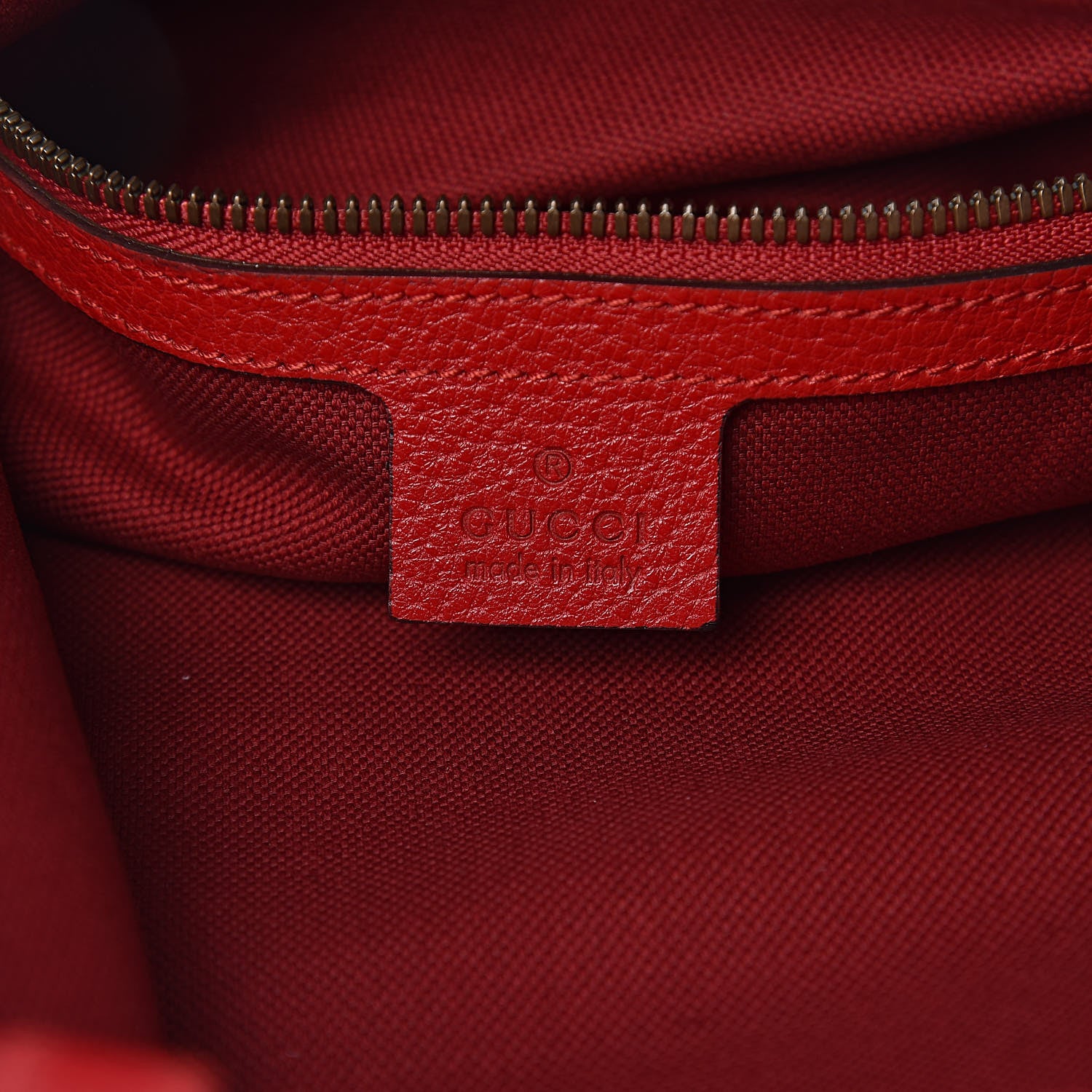 Gucci Canvas Logo Sylvie Stripe Drawstring Backpack Red 6 of 10