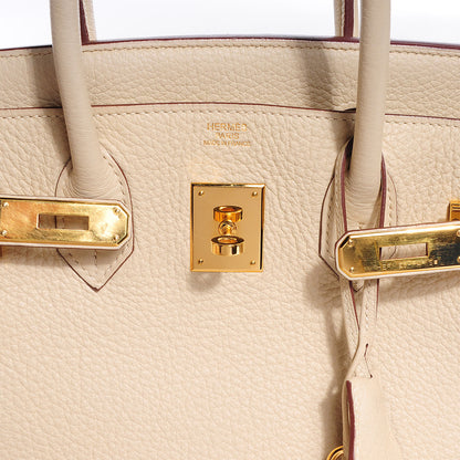 Hermes Taurillon Clemence Birkin 30 Parchemin 5 of 25