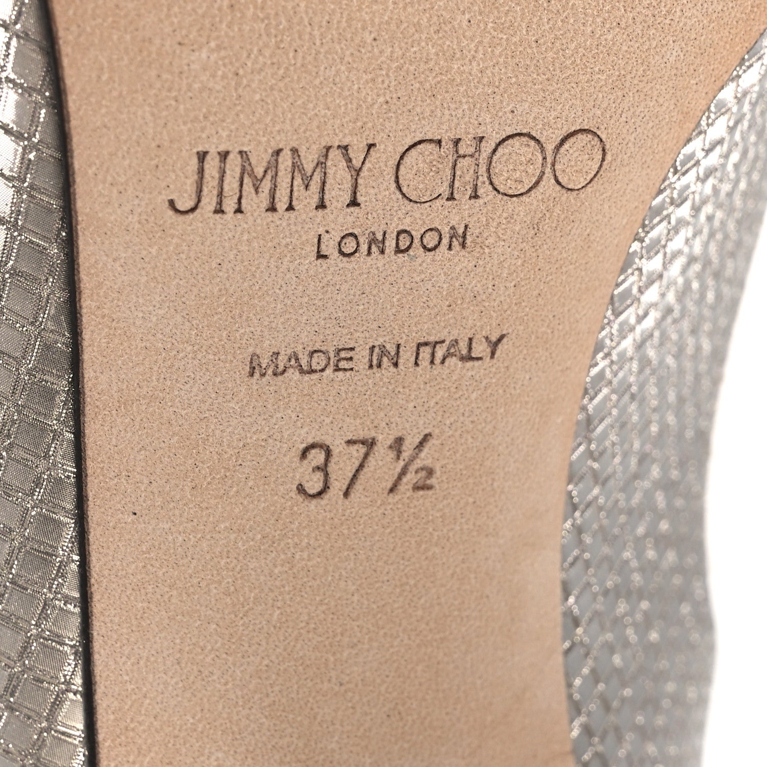 Jimmy Choo Diamond Glitter Fabric Crystal Bing 100 Pumps 37.5 Champagne 8 of 11