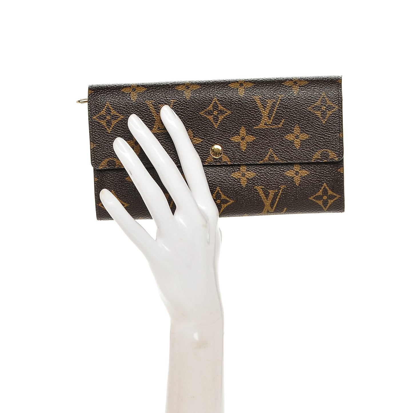Monogram Leopard Sarah Wallet Rouge Fauviste