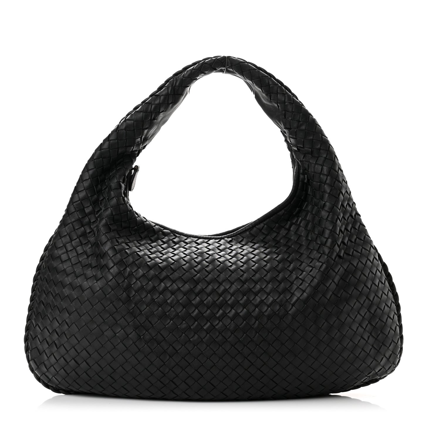 Nappa Intrecciato Large Veneta Hobo Black