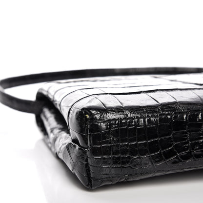 Nancy Gonzalez Crocodile Gotham Clutch Black 9 of 10