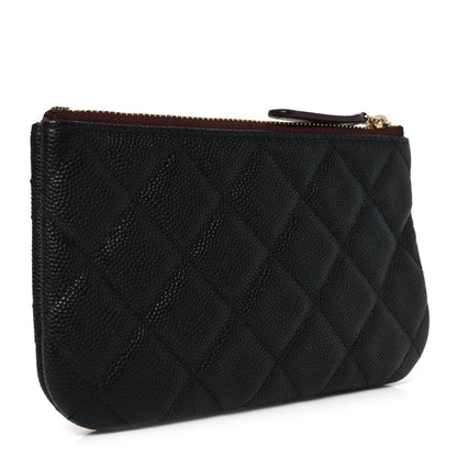 Chanel Caviar Quilted Small Cosmetic Case Black 3 of 8