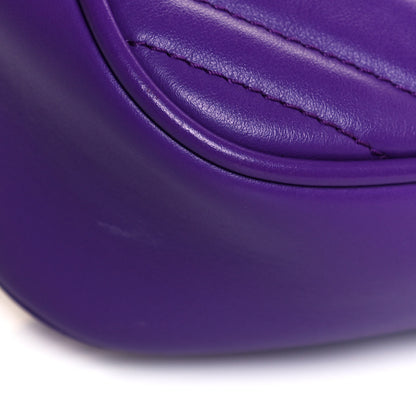 Gucci Calfskin Matelasse Small GG Marmont Chain Shoulder Bag Shine Purple 10 of 14