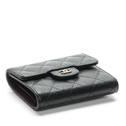 Chanel Caviar Quilted Compact Flap Wallet Black 4 of 8