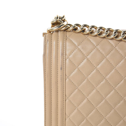 Chanel Lambskin Quilted New Medium Boy Flap Beige 12 of 18