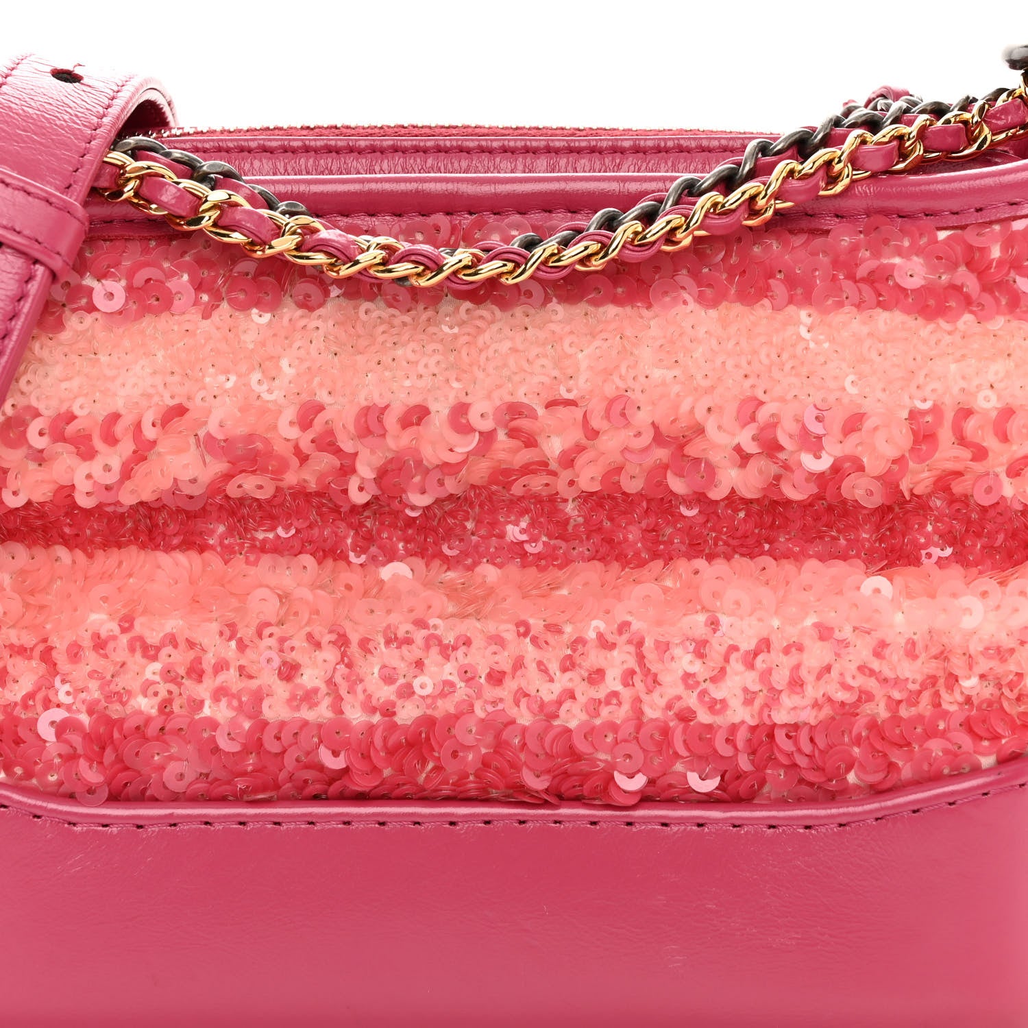 Chanel Sequin Calfskin Small Gabrielle Hobo Pink 7 of 9