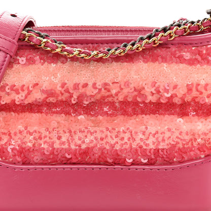 Chanel Sequin Calfskin Small Gabrielle Hobo Pink 7 of 9