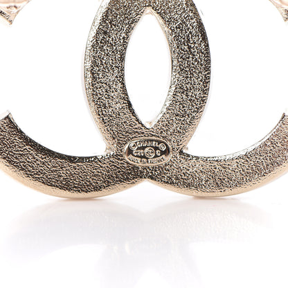 Chanel Crystal CC Brooch Light Gold 4 of 5