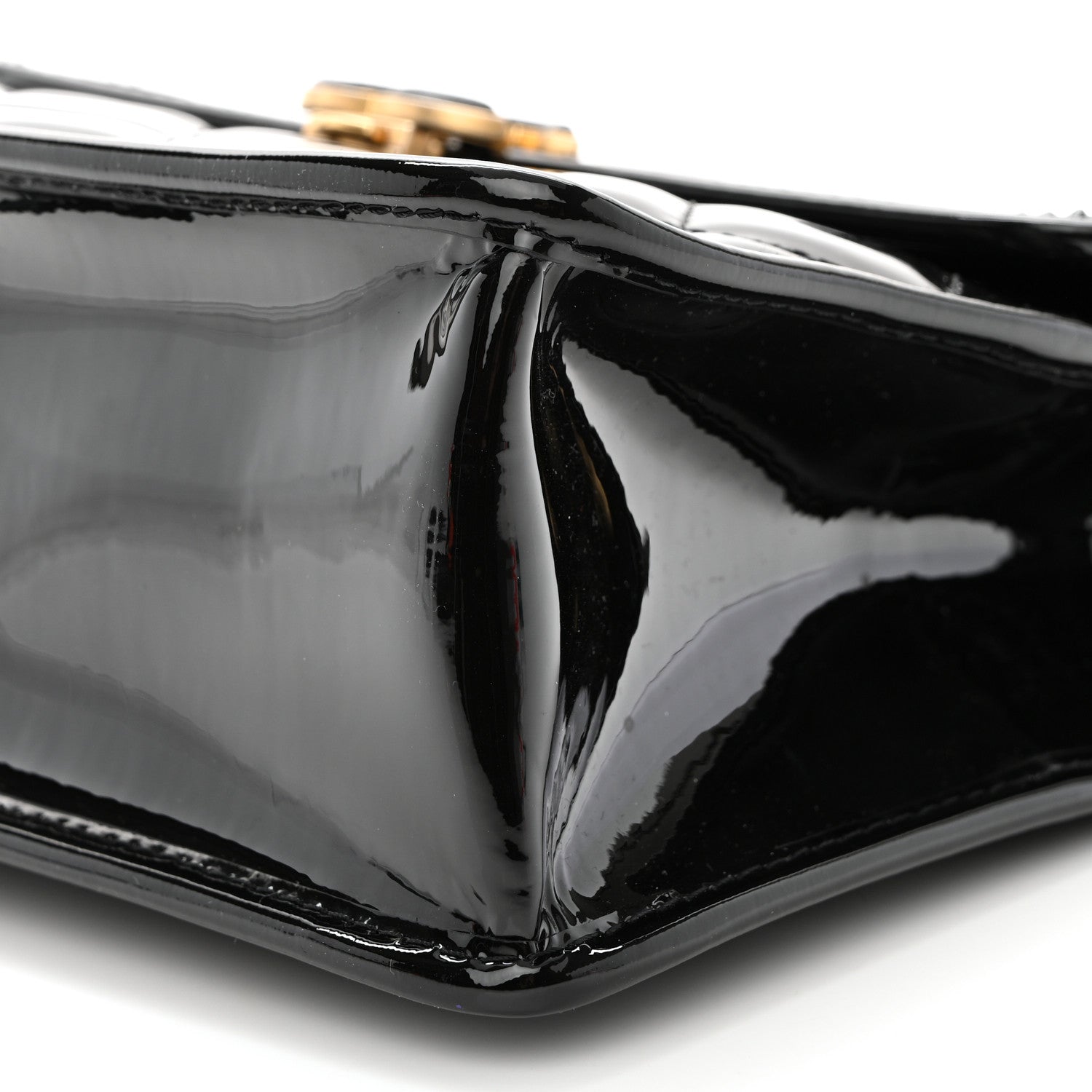 Chanel Patent Quilted Mini Graphic Catch Flap Black 10 of 10