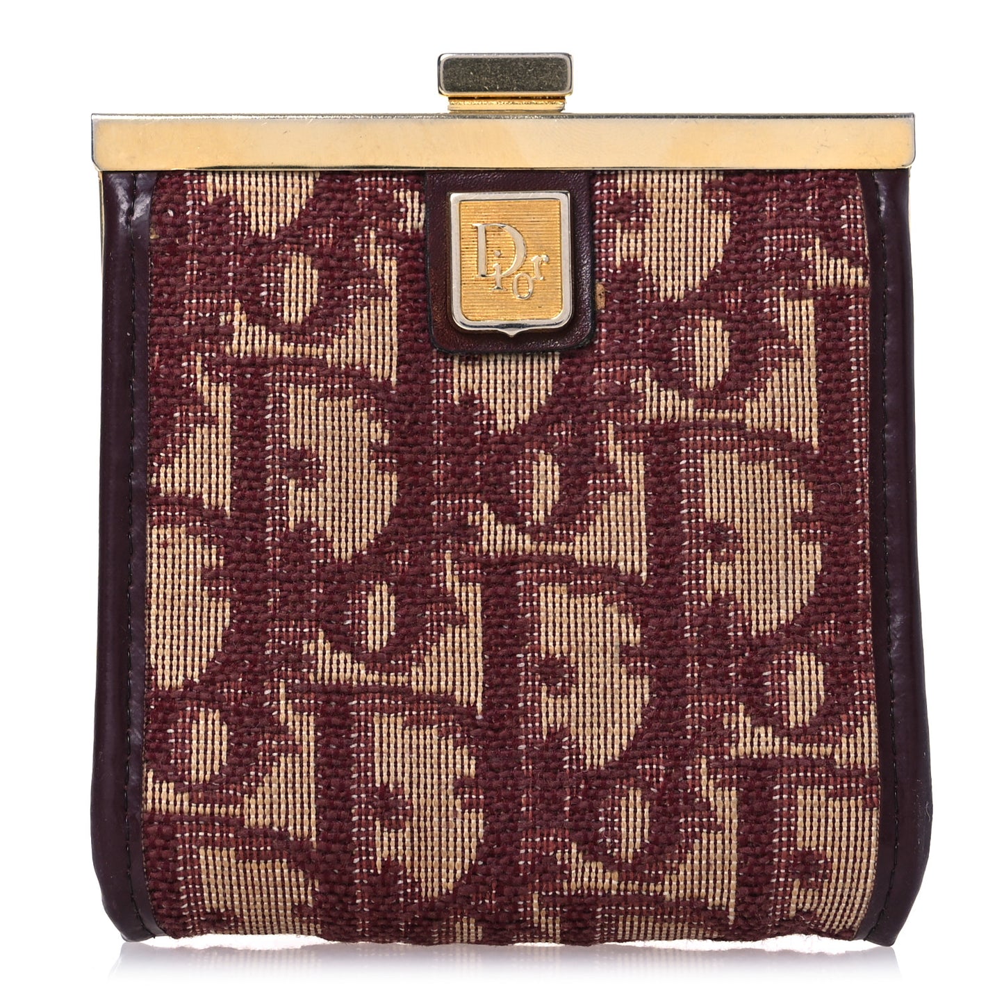 Monogram Coin Purse  Burgundy