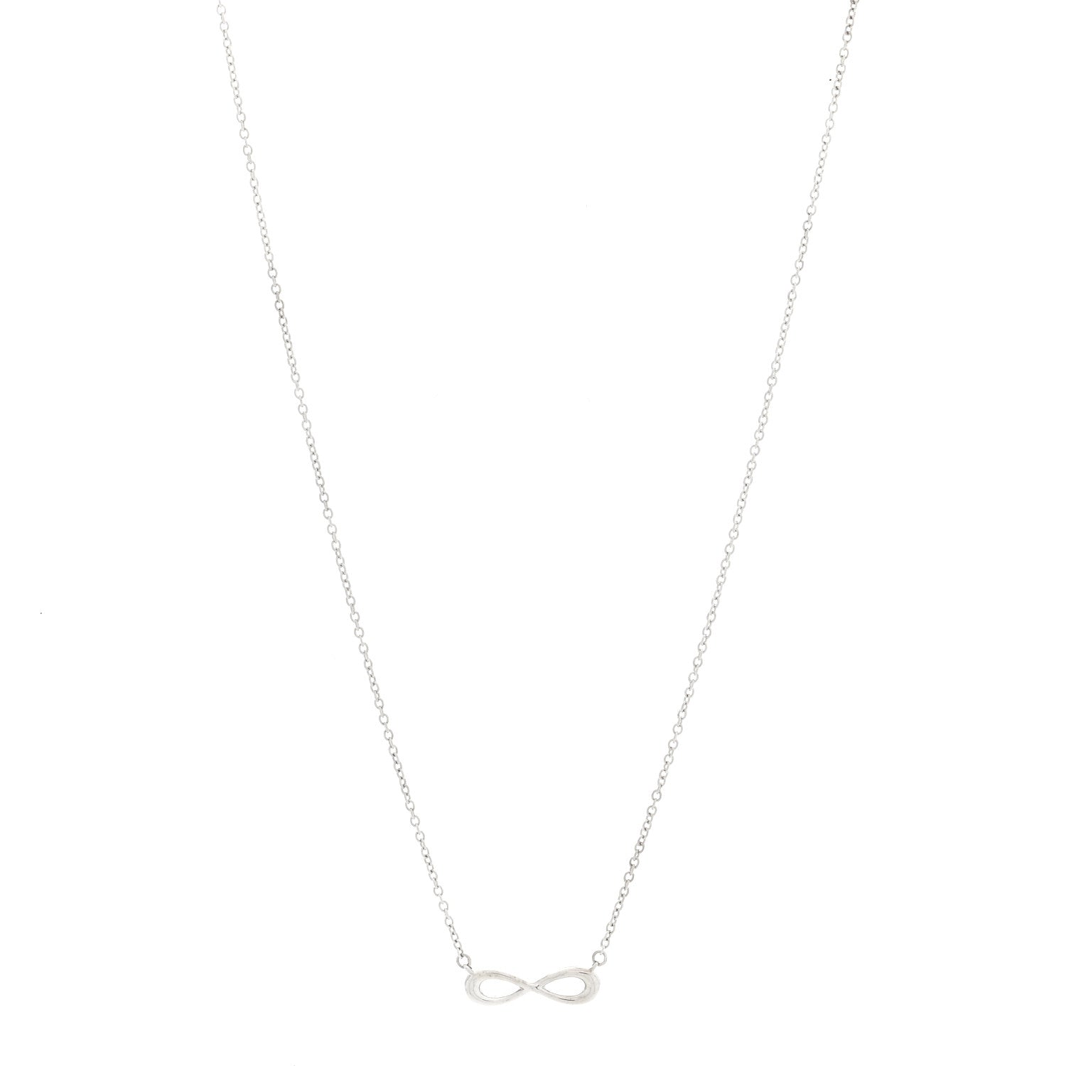 Tiffany Sterling Silver Mini Infinity Pendant Necklace 1 of 5