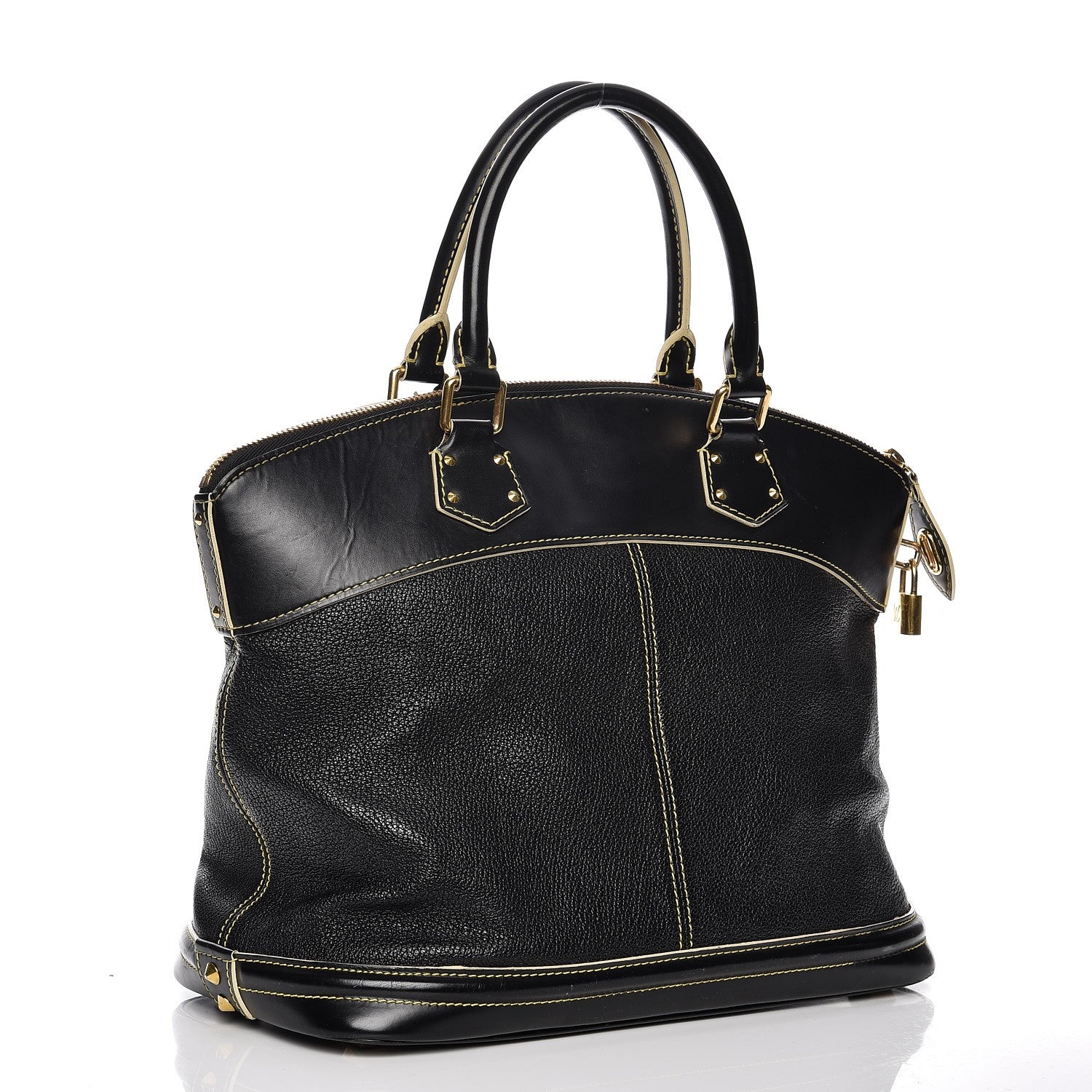 Louis Vuitton Suhali Lockit MM Black 3 of 17