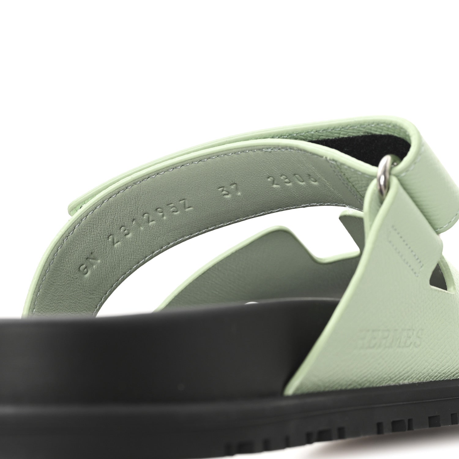 Hermes Epsom Womens Chypre Sandals 36.5 Vert Jade 9 of 10