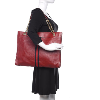 Gucci Calfskin Large Rajah Chain Tote Romantic Cherry 2 of 10