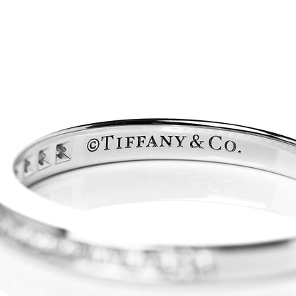 Tiffany Platinum Diamond 2mm Half Circle Wedding Band Ring 48 4.5 5 of 6