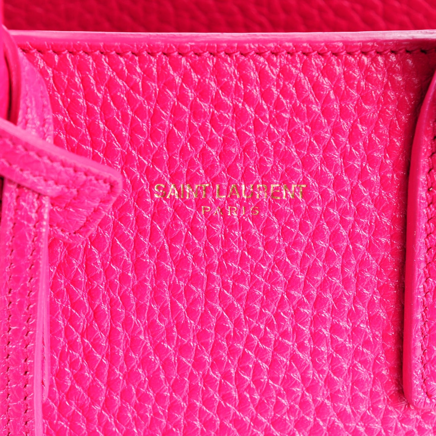Grained Calfskin Nano Sac De Jour Lipstick Fuchsia